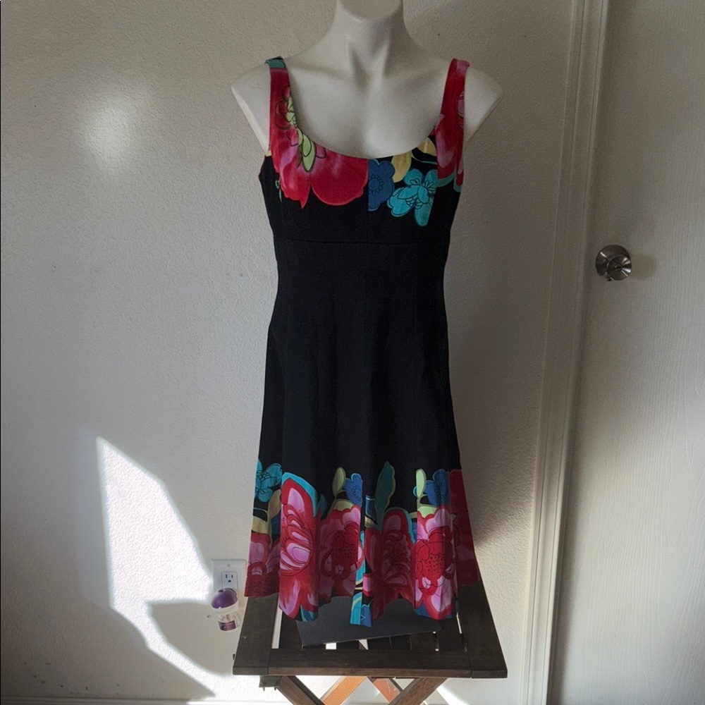 Red and Black Scoop Neck Sleeveless Mini Sundress